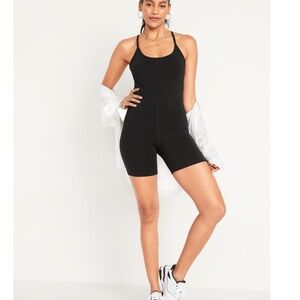 OLD NAVY | Black Powerchill Racerback Bodysuit (size small)